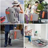 Lumesner Carry on Travel Backpacks, Extra Large 40L Flight Approved Bag for Men & Women,Expandable Suitcase Backpack With 4 Packing Cubes,Water Resistant Luggage Daypack Business Weekender Bag, Grey