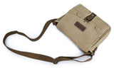GOOTIUM Canvas Messenger Bag - Vintage Crossbody Shoulder Bag Military Satchel, Khaki
