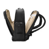Briggs & Riley Traveler Backpack - Carry On Travel Backpack for Women & Men, Personal Item Travel Bag, Lightweight & Durable, Padded Straps, Fits up to 15" Laptop - Baseline Collection, Black