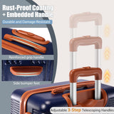 Hoteel Luggage Sets 3 Piece,(4-YEARS WARRANTY) ABS+PC Durable Lightweight Hard Shell Luggage Sets With TSA Lock For Travel,Business Trip, Suitcase Set 20 24 28 Inch, Blue