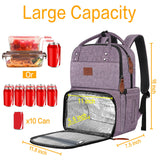 MATEIN Laptop Backpack with Lunch Box, Insulated Women Backpacks with Cooler Compartment, Fits 15.6 inch Laptop Water Resistent Tote Food Bag for College Beach Camping Picnics Hiking