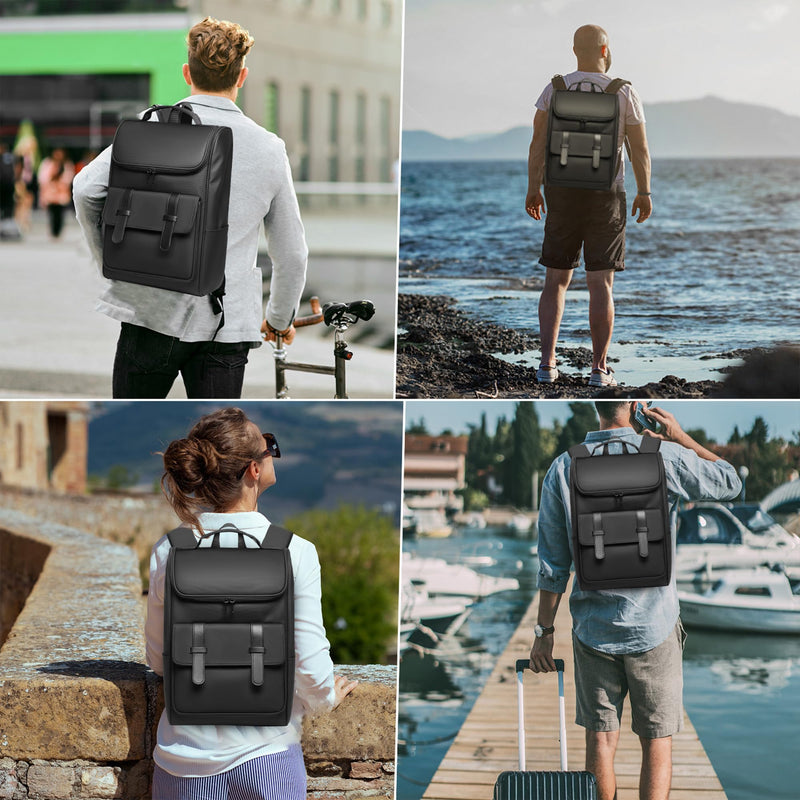 GYakeog Vintage Laptop Backpack for Men & Women - 15.6 Inch Travel Backpack - Waterproof Business & College Backpacks - Casual Daypacks for Work & Office