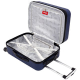 Wrangler Smart Spinner Hardside Luggage, 2 Piece Set, Navy Blue