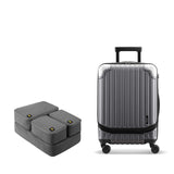 LEVEL8 Grace Expandable 20" Carry-On Luggage with 4 PC Organizer Packing Cubes - Grey, Carry-On 20-Inch