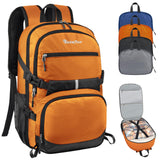 Seektop 40L Foldable Hiking Backpack for Women Men Lightweight Packable Travel Backpack Carry on Flight Approved for Outdoor Camping Sport Leisure (Orange)