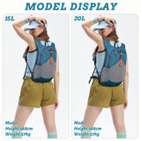 BECOJADDE 15L Small Hiking Backpack for Men Women Foldable Packable Back Pack Ultralight Hiking Daypack for Travel Camping Outdoor, Turquoise