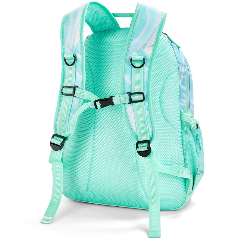 Choco Mocha Teal Backpack for Teen Girls, Travel School Backpack for Girls Middle School Large Bookbag 18 Inch, Green