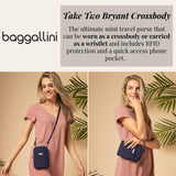 Take Two RFID Bryant Crossbody - 5x7.25" Lightweight Small Phone Wallet Crossbody Bag - Nylon Travel Purse
