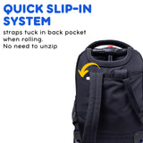J World Sunny Rolling Backpack for Kids. Roller Bag With Wheels, Black
