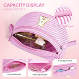 YOOLIFE Birthday Gifts for 10 11 12 13 14 15 16 17 Year Old Teen Girls, Crossbody Bags Bum Bag for Women Girls Wallets Purse, Initial Fanny Pack Belt Bag for Teen Girl Monogram Sling Bags, Pink (E)