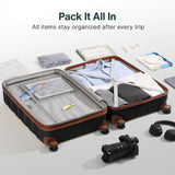 Vipbox Luggage Sets 3 Piece (3-YEARS VIP SERVICE) Hardshell Expandable Lightweight Ultra Durable 100% PC Carry On Travel Suitcase Set with TSA Lock Spinner Wheels, Premium Black