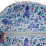 Loungefly Eeyore Mini Backpack Handbag Floral Print Double Strap Shoulder Bag (Blue, Eeyore)