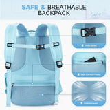 Maelstrom Travel Backpack for Women Men,25L Laptop Backpack Fits 15.6-Inch Laptop,Waterproof Carry On Backpack for Airplanes with Detachable Crossbody Bag & Shoe Compartment (Blue, Medium)