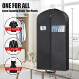 KintKita 43" Garment Bags for Hanging Clothes & Travel, 4" Gusseted Suit Bag for Closet Storage, Hanging Bags for Clothes Travel with 2 Handles for Tuxedos, Coats,Shirts & Dresses