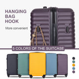 Tripcomp Luggage Sets 3piece Set Hardshell Luggage with Spinner Wheels, TSA Lock, Travel Suitcase Sets, 20 Inch Carry On, 24 Inch Mid-size, 28 Inch Large siutcase (Aubergine)
