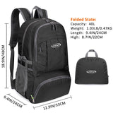 G4Free 40L Lightweight Packable Hiking Backpack, Waterproof Travel Daypack