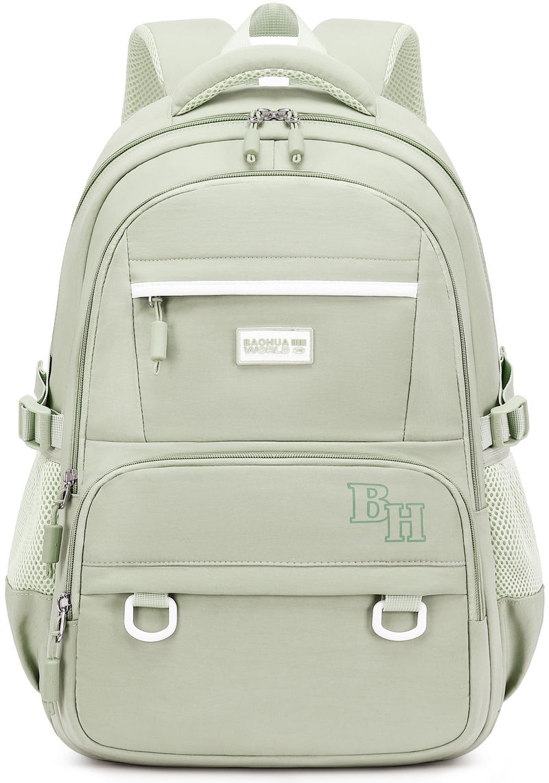 CAMTOP Laptop Backpack 15.6 Inch College Middle School Teen Girls BookBag Travel Backpacks Casual Daypacks (17 Inch, Sage Green)