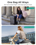 BAGSMART College Laptop Backpack, Travel Backpack for Women, Quilted Casual Daypack, Water-Resistant Bookbag for 15.6 Inch Laptop, Black