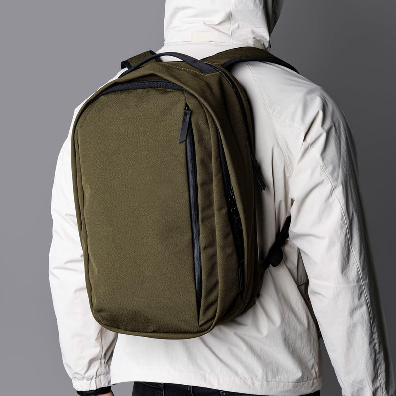 ALPAKA Metro Backpack Pro for Men - Fits 16" Laptop Business Travel Backpack with YKK Zippers, MOD Key Leash,Axoflux 600D (Army Green)