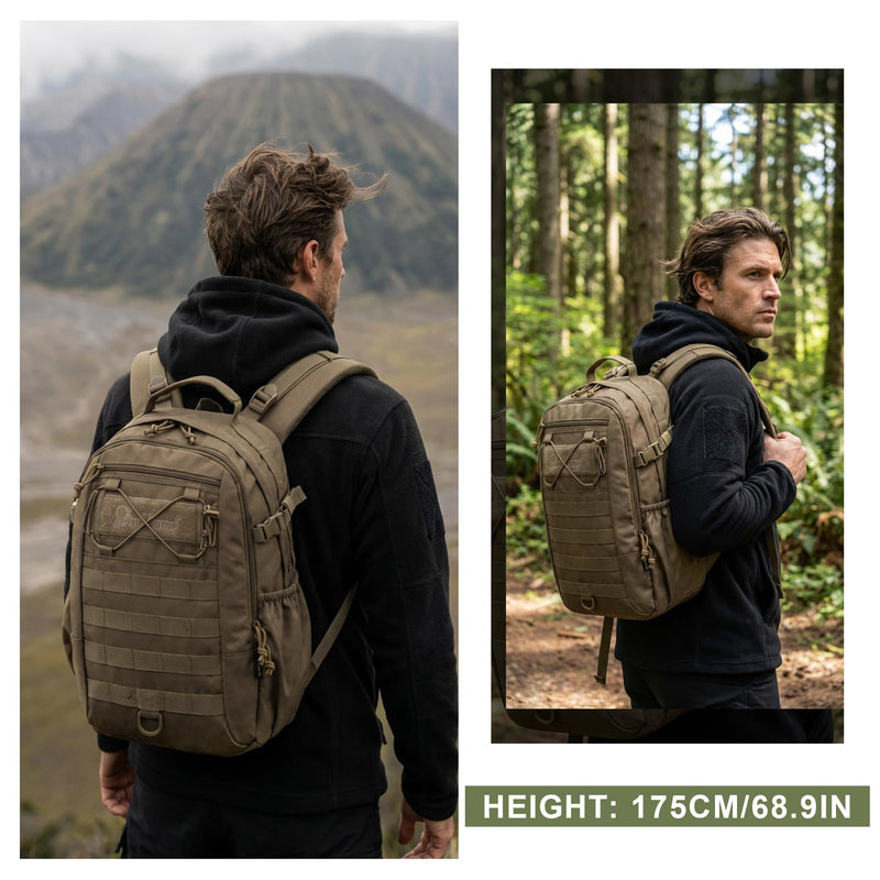 Mardingtop Small Hiking Backpack for Men 20L Military Tactical Molle Rucksack Daypack for Hiking,Travel,Camping