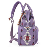 Wrangler Aztec Backpack Organized Daypack Travel Baby Bag with Stroller Strap and Side Bottle Pockets WG2204-9110LV