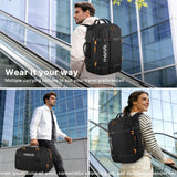 MOSISO 40L Travel Backpack for Women Men, Large Rucksack Duffel Bag Flight Approved Carry on Daypack with USB Charging Port, 15.6 inch Laptop Computer Backpack for Business Work Commute, Black