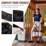 CONCEPTEN Luggage Sets 5 Piece, Suitcases With Wheels, Lightweight Travel Luggage Set With TSA Lock, ABS Hardshell Carry On Suitcase Set, Tangerine