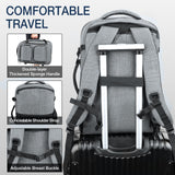 Dinictis Travel Backpack Carry on Flight Approved, Backpack Suitcase for Travel, Personal Item Travel Bag fits 17 inch Laptop- Grey