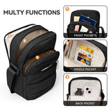 KALIDI Crossbody Card Bag for Women, Zipper Phone Bag RFID Card Slots Shoulder Purse Puffer Sling Bag Quilted Handbag Travel Shopping, Black