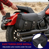 Nomad Universal Motorcycle Saddlebags – Large Quick-Easy Throw Over Bags for Cruiser, Chopper, Touring – Heavy Duty saddle bags, Waterproof, Secure Lock, Durable Storage Side Bags for Bikers