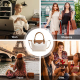 Long Keeper Mini Crossbody Bag for Women Casual Lightweight Small Nylon Tote Bag Ladies Shoulder Purses & Handbags With Strap (Beige)