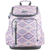 FUEL Durable Top Loader Outdoor Backpack w/Adjustable Straps, Multiple Compartments, Perfect for Travel, Hiking, Work, Classroom, Commuting - Pink Aztec