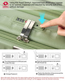 Hanke 16 Inch Expandable Under Seat Luggage with Wheels Top Opening Small Suitcase with Wheels Carry On Luggage Airline Approved Lightweight Hard Shell Suitcases for Weekender Overnight-Bamboo Green