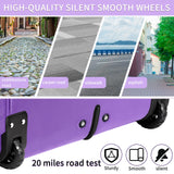 Ytonet Rolling Briefcase for Women, 17.3 Inch Large Rolling Laptop Bag with Wheels, Water Resistant Stylish Overnight Computer Bag for Work Travel College Business Wife Mom Teacher, Purple