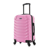 InUSA ENDURANCE Luggage with Spinner Wheels | Durable Lightweight Hardshell Suitcase, Spacious Travel Bag with Handle and Trolley | 20-Inch Carry On Small Luggage | Pink