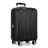 Elite Luggage Expandable Hardside Spinner Luggage, Black, 21" Carry-on