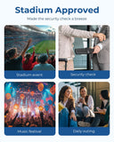 BAGSMART Clear Bag for Stadium Events 12 x 6 x12, Clear Crossbody Bag Tote for Women with Two Ways to Install the Adjustable Strap for Travel, Festival