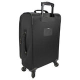 Dejuno Oslo 3-Piece Lightweight Expandable Spinner Luggage Set - Black