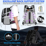 IGOLUMON Hiking Backpack 40L Packable Camping Backpack for Men Women Waterproof Lightweight Hiking Daypack Foldable Travel Daypack for Climbing Trekking Camping,Black