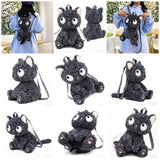 Plush Backpack for Teens Stuffed Animal Cat Bag Soft Fuzzy Kitty Design Compact Daily Use