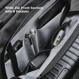 ALPAKA Bravo Tote Bag for 16 Inch MacBook Pro – Weatherproof 16 Inch Laptop Briefcase for Men & Women, Work Travel Tote with Adjustable Shoulder Strap, Black Axoflux 600D