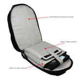 Dejuno Dejuno Commuter Backpack Checkpoint-friendly 15.6" Laptop Pocket - Heather Grey Laptop Backpack, Heather Grey