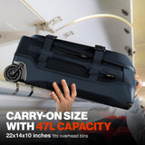 Pelican Aegis Luggage - Carry On Duffel Bag with Wheels - 22 Inch Carry On Bag - Airline Approved (Indigo)
