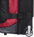 Amazon Basics Ripstop Wheeled Duffel Bag with Multi-Pocket Design, Portable, 30", Red