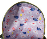 Loungefly Disney Alice in Wonderland Field of Flowers Mini Backpack – Faux Leather Floral Design