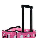 Rockland Rolling Duffel Bag, Pink Dot, 22"