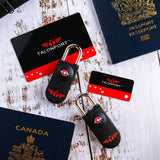 Talonport TSA Locks for Luggage – Keyless Luggage Locks TSA Approved, No Combination Needed, Lifetime Card Keys, Durable Metal Suitcase Lock for Travel Essentials & Checked Bags (Black, Two Pack)
