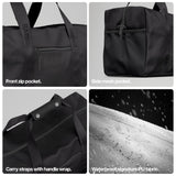 RAINS Trail Gym Bag - Black Waterproof Sports Duffel Bag for Men and Women with Shoulder Strap, Carry Handles and Mesh Pocket for Training or Travel - 2 Year Warranty