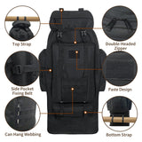Vaupan Hiking Backpack, 100L Large Camping Backpack, Expandable Waterproof MOLLE Rucksack, Outdoor Sport Travel Daypack Military Tactical Back pack for Men Women (Black)