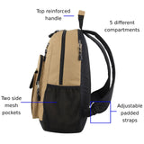 Eastsport Travel Luggage Carry On Weekender Backpack Daypack Large Tech Laptop Bag for Work, Gym, Hiking, Tan